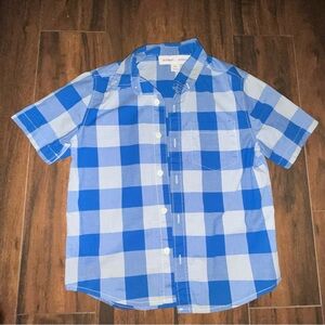 Blue Checkered Boy’s Button Down Shirt